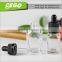 square 15ml 30m glass dropper bottle for e juice essential oil
