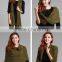 Top Trendy Women Winter Charcoal Fiber Soft Magic Scarf Woolly Knit Scarf Shawl Wrap