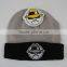 Good Quality Grey and Black Cuff Winter Wool Hats Wholesale
