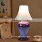 LED Different Design Porcelain Body Table Flower Lamp Vase With Fabric Shade