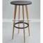 Dongguang Furniture Bistro Pub Plastic and Wood High Bar Table Two Seat