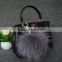 Hat Accessory Genuine Raccoon Fur Pompom/Raccoon Fur ball for hats/Raccoon Fur ball keychain