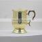 Single wall stainless steel mugs goblet of fire with gold plated color
