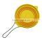 L size collapsible silicone strainer, foldable silicone colander, silicone kitchen tools strainers,100% Food grade