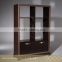 Solid Wood Cocktail Cabinet-JH10-09 Leather Covered Display Cabinet- JL&C Luxury Home Furniture