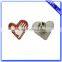 High Quality Gold Plating Custom Heart Shaped Enamel Bronze Badge