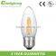 Decoration c35 e14 led light 4w filament clear c35 led candle bulb e14