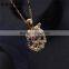 High quality jewelry beautiful pave cz owal pendant necklace for women