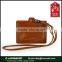 Custom high quality leather card holder with lanyard,ID card sleeve with lanyard on from China supplier