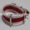 Cream Red Cream One Piece G10 Buckle Nato Watch Strap