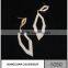 Latest artificial jewelry brass material drop earrings wholesale ruby earring