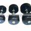 Adjustable rubber dumbbell with chrome bar