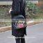 High quality luckybags backpack with long belt embroidery canvas backpack vintage backpack canvas