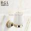 Fresh design Zinc alloy and Ceramic bathroom accessories Wall mounted Gold finishing Single tumbler holder-11838