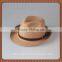 Fashionable orange beige brown paper made fedora hat