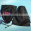 Promotional Black Nylon Drawstring Pouch for Packing