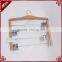 Space-saving 4 tiers metal clips wooden skirt hanger WK5398B