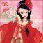 New design 2015 plastic Chinese bride doll for wedding gift