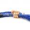 6mm yellow python skin leather bracelet for men with black cz brass clasp