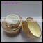 hot selling fresh gold oval shape cosmetic acrylic cream jar and lotion bottle packaging