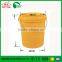 Yellow Plastic Bucket 30L for Construction