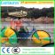 Salt water use 3-wheel paddle bikes for adults on water with colorful wheels