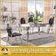 dining room furniture marble stainless steel dining table for 6 people