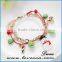 Christmas snowman gift jewelry bead charm bracelets with Christmas elements