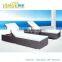 Hotel outdoor pool furniture sun lounge chair set for 2 person
