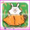 2017 New design children early teaching wooden clock puzzle W14K016
