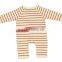 Organic Red Strips Baby Winter Rompers and 100% Organic cotton Fashionable long sleeve Plain and Printed baby rombers