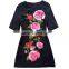 Custom digital printing rose polyester fabric from china suppliers