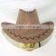 Brown Wool Felt Cowboy Hat, Wide Brim Sun Hat Top Quality