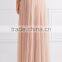 Wholesale Women Apparel Back-concealed hook and zip Blush Tule Maxi Skirt(DQE0400SK)