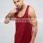2017 Best Price New Design Summer Custom Red Gym Wear Comfortable Cotton Spandex Fashion Men's Sport Plain Tank Tops