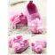 2017 summer pretty shoes kids gold sliver pink colors chiffon flowers kid sandal