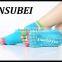 Ladies colorful five toe non slip dots yoga socks wholesale