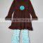 new coming stripe reindeer embroidery Christmas cotton baby outfits