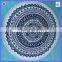 2016 New design custom reactive printing circle round turkish beach towel