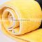 yellow and black printed beach towel frontside suede backside terry towel