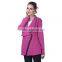 women's inclined zipper lapel rose blouse