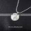 Latest design double color drops round shaped stainless steel pendant necklace China Tai Ji jewelry