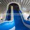 Curve inflatable water slide with pool
