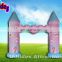 pink princess castle inflatable arch for girls or kids hot sale