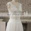 Sightly V-Neck Backless Lace Chiffon Beach Bohemian Wedding Dress