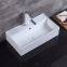 Bahtorom ceramic rectangle single hole sanitary ware wash basin tabletop good sale china supplier for hotel home used