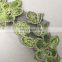 Fancy embroidery beautiful green organza flower lace trimming