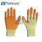 Factory Direct 10G 5 yarn Cotton Liner Latex Crinkle Coated Work Gloves With EN388 3142X