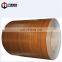 ISO9001 wooden pattern color coat coil ppgi/Wooden PPGI Steel Coils/PPGI wood grain steel sheet for toilet partition