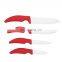 Amazon hot sale colourful plastic handle ceramic knife